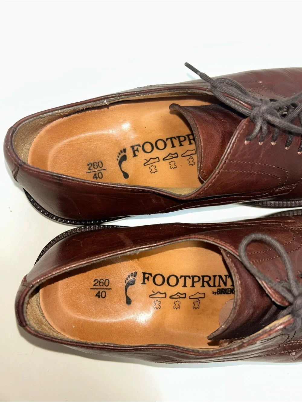 Footprints by Birkenstock Handmade Brown Leather Lace-Up Oxford Shoe